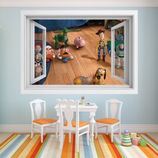 Ventana vinilos 3d toy story 4